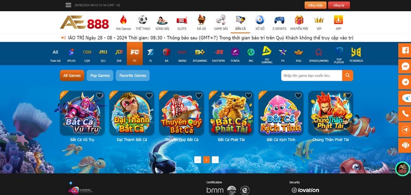 BẮN CÁ AE888 – SĂN THƯỞNG CỰC CHILL